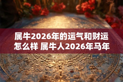 属牛2026年的运气和财运怎么样 属牛人2026年马年有好运吗
