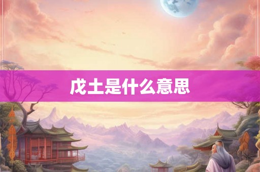 戊土是什么意思