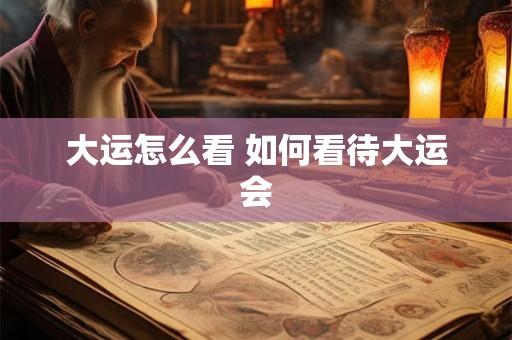 大运怎么看 如何看待大运会 大运怎么看 如何看待大运会
