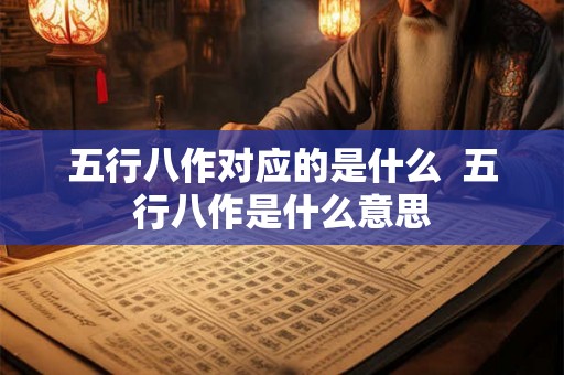 五行八作对应的是什么  五行八作是什么意思