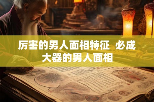厉害的男人面相特征  必成大器的男人面相