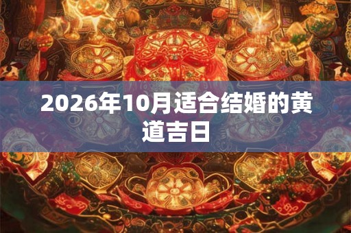 2026年10月适合结婚的黄道吉日