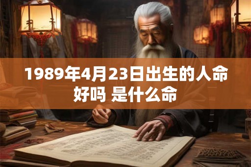 1989年4月23日出生的人命好吗 是什么命