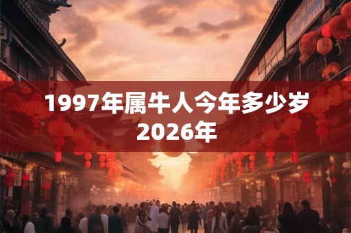 1997年属牛人今年多少岁2026年