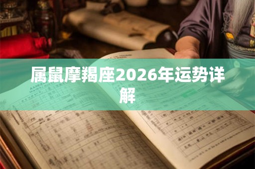 属鼠摩羯座2026年运势详解