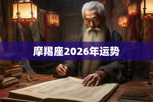 摩羯座2026年运势 摩羯座2026年运势