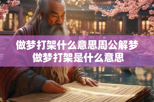 做梦打架什么意思周公解梦 做梦打架是什么意思