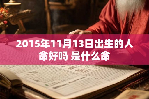 2015年11月13日出生的人命好吗 是什么命