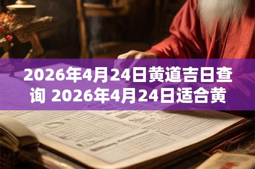 2026年4月24日黄道吉日查询 2026年4月24日适合黄道吉日吗