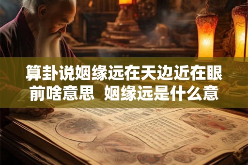 算卦说姻缘远在天边近在眼前啥意思 姻缘远是什么意思 算卦说姻缘远在天边近在眼前啥意思 姻缘远是什么意思
