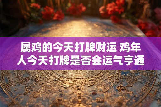 属鸡的今天打牌财运 鸡年人今天打牌是否会运气亨通 属鸡的今天打牌财运 鸡年人今天打牌是否会运气亨通