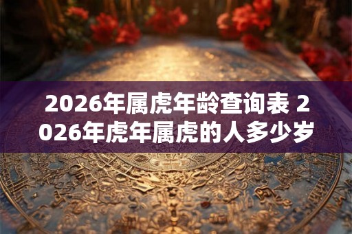 2026年属虎年龄查询表 2026年虎年属虎的人多少岁 2026年属虎年龄查询表 2026年虎年属虎的人多少岁