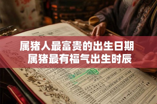 属猪人最富贵的出生日期 属猪最有福气出生时辰 属猪人最富贵的出生日期 属猪最有福气出生时辰