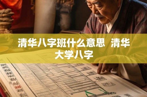 清华八字班什么意思  清华大学八字