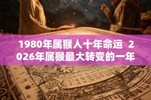 1980年属猴人十年命运  2026年属猴最大转变的一年吗