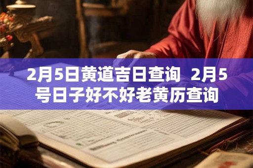 2月5日黄道吉日查询  2月5号日子好不好老黄历查询