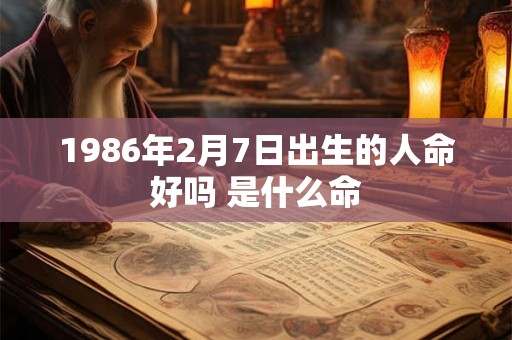 1986年2月7日出生的人命好吗 是什么命