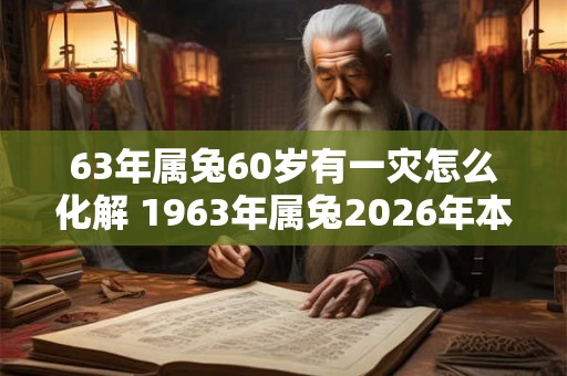 63年属兔60岁有一灾怎么化解 1963年属兔2026年本命年命运如何