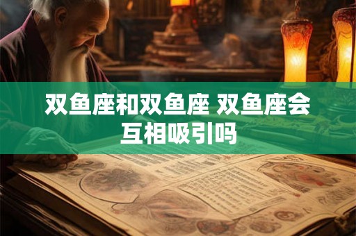 双鱼座和双鱼座 双鱼座会互相吸引吗
