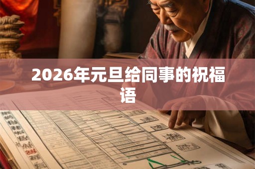 2026年元旦给同事的祝福语