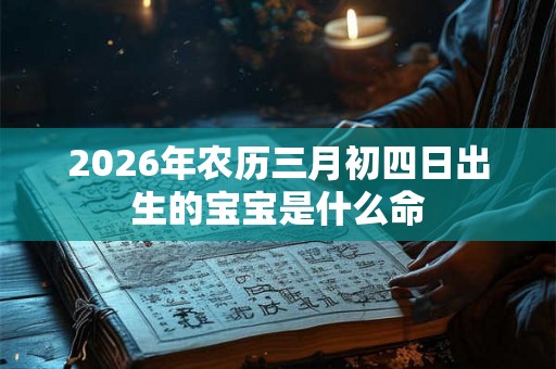 2026年农历三月初四日出生的宝宝是什么命