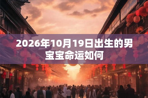 2026年10月19日出生的男宝宝命运如何