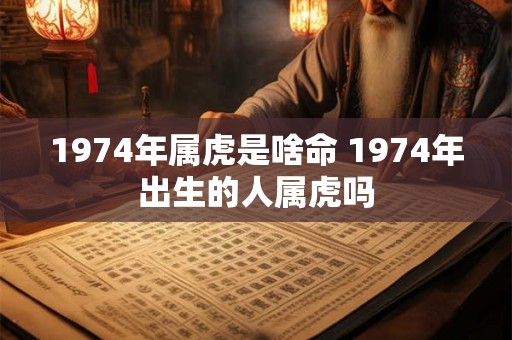 1974年属虎是啥命 1974年出生的人属虎吗