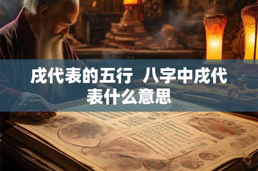 戌代表的五行  八字中戌代表什么意思