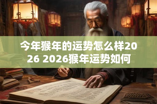 今年猴年的运势怎么样2026 2026猴年运势如何