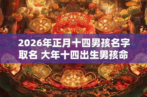 2026年正月十四男孩名字取名 大年十四出生男孩命运