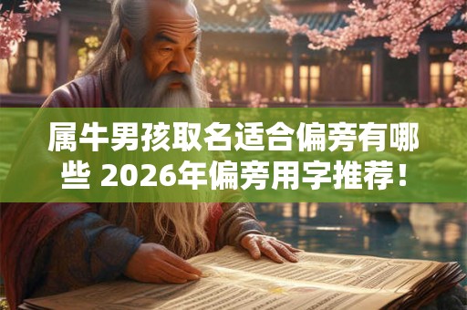 属牛男孩取名适合偏旁有哪些 2026年偏旁用字推荐！