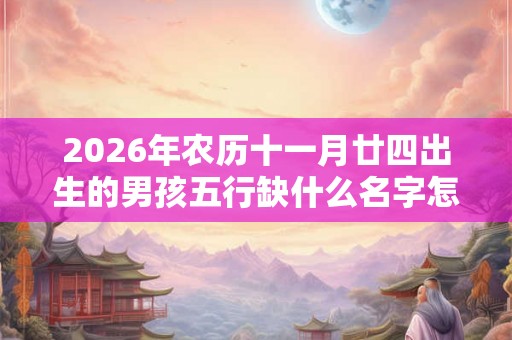 2026年农历十一月廿四出生的男孩五行缺什么名字怎么取合适 2026年农历十一月廿四出生的男孩五行缺什么名字怎么取合适