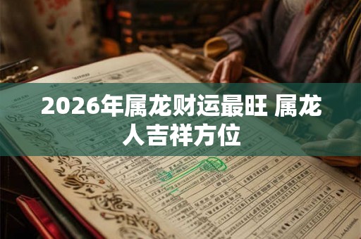 2026年属龙财运最旺 属龙人吉祥方位