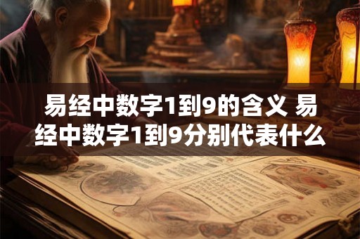 易经中数字1到9的含义 易经中数字1到9分别代表什么含义