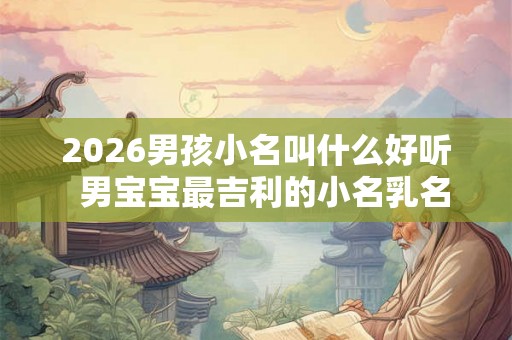 2026男孩小名叫什么好听  男宝宝最吉利的小名乳名