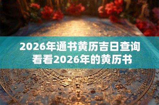 2026年通书黄历吉日查询  看看2026年的黄历书