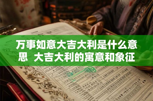 万事如意大吉大利是什么意思  大吉大利的寓意和象征