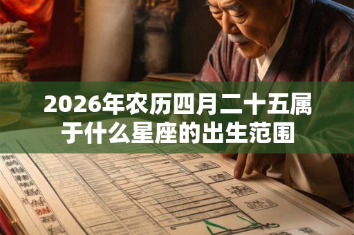 2026年农历四月二十五属于什么星座的出生范围 2026年农历四月二十五属于什么星座的出生范围