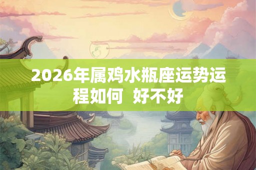 2026年属鸡水瓶座运势运程如何  好不好