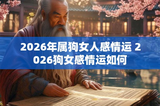 2026年属狗女人感情运 2026狗女感情运如何