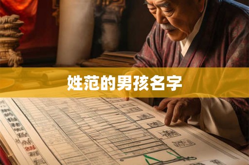 姓范的男孩名字