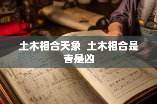 土木相合天象 土木相合是吉是凶 土木相合天象 土木相合是吉是凶