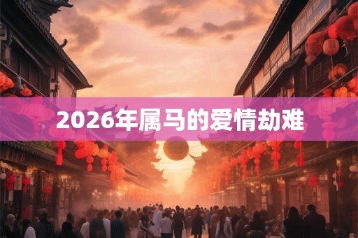 2026年属马的爱情劫难