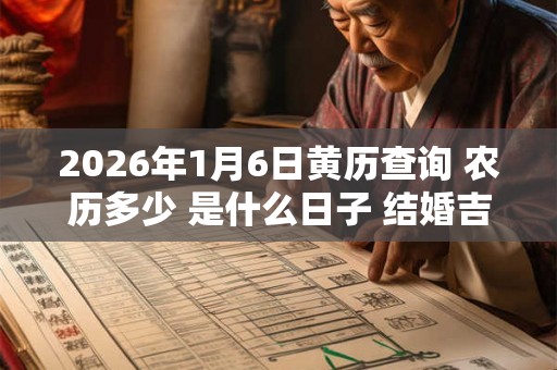 2026年1月6日黄历查询 农历多少 是什么日子 结婚吉时