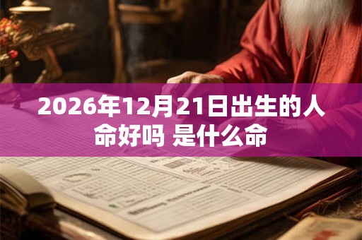 2026年12月21日出生的人命好吗 是什么命