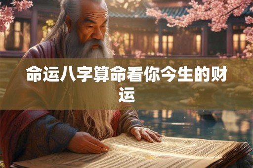 命运八字算命看你今生的财运 命运八字算命看你今生的财运