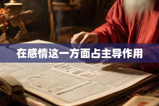 在感情这一方面占主导作用