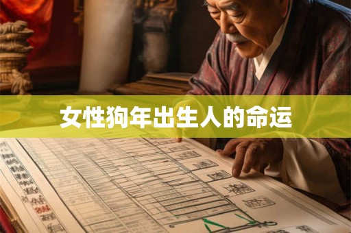 女性狗年出生人的命运