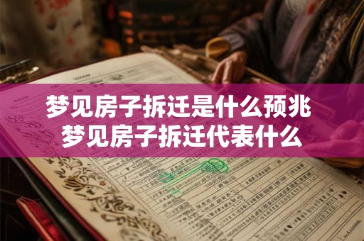 梦见房子拆迁是什么预兆 梦见房子拆迁代表什么