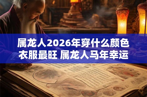 属龙人2026年穿什么颜色衣服最旺 属龙人马年幸运色是什么